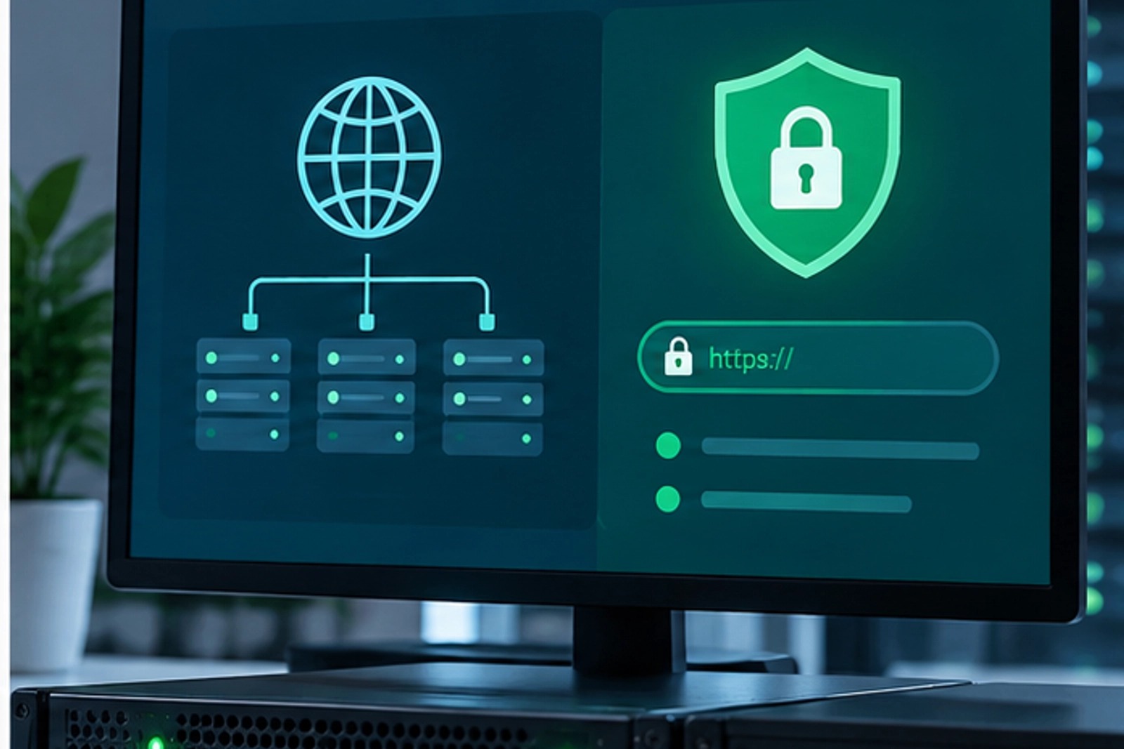Панель хостинга с проверкой DNS и сертификата